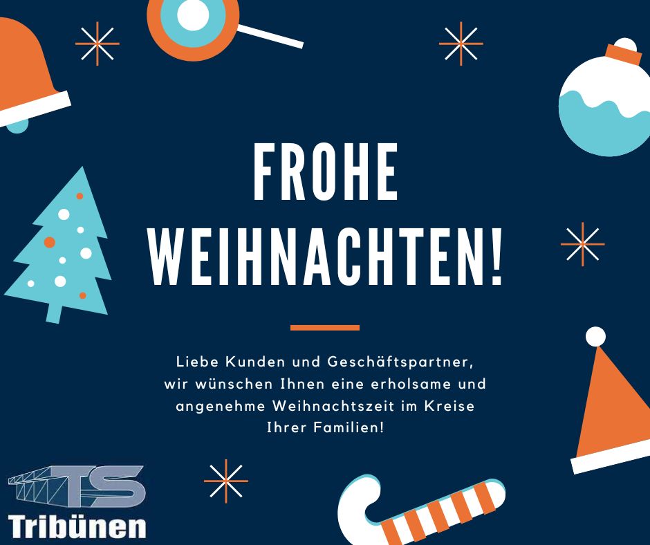 Eine Weihnachtskarte mit den Worten „Frohe Weihnachten“